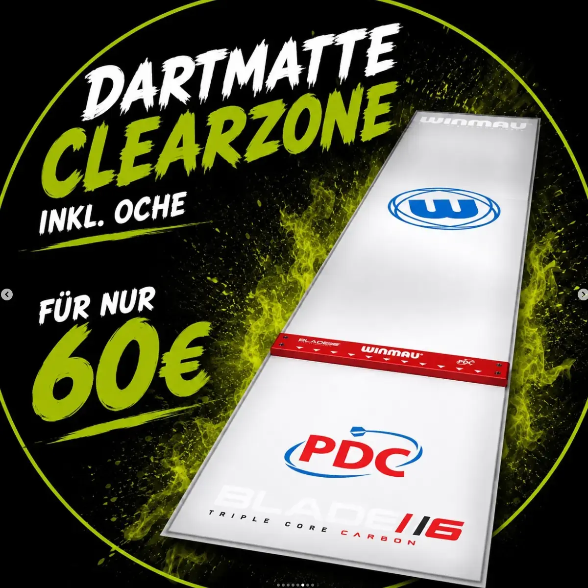 Winmau Dartmatte Clearzone Oche Angebot für 60 Euro